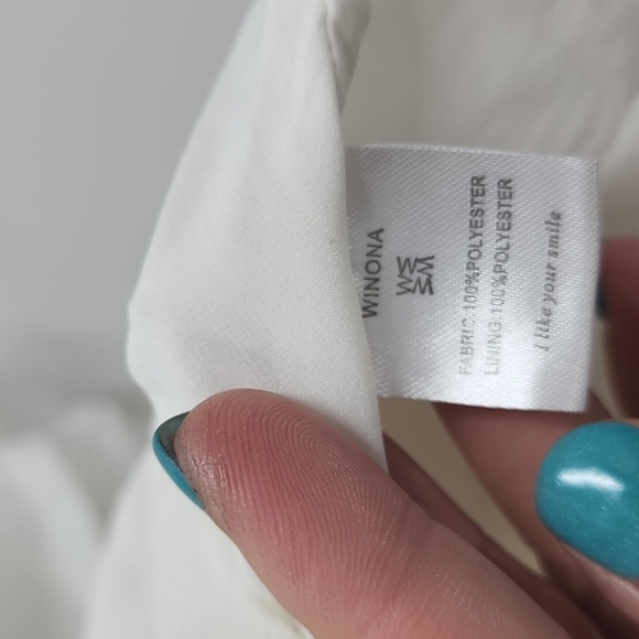 Winona white long-sleeved lined dress - Picture 5 of 5